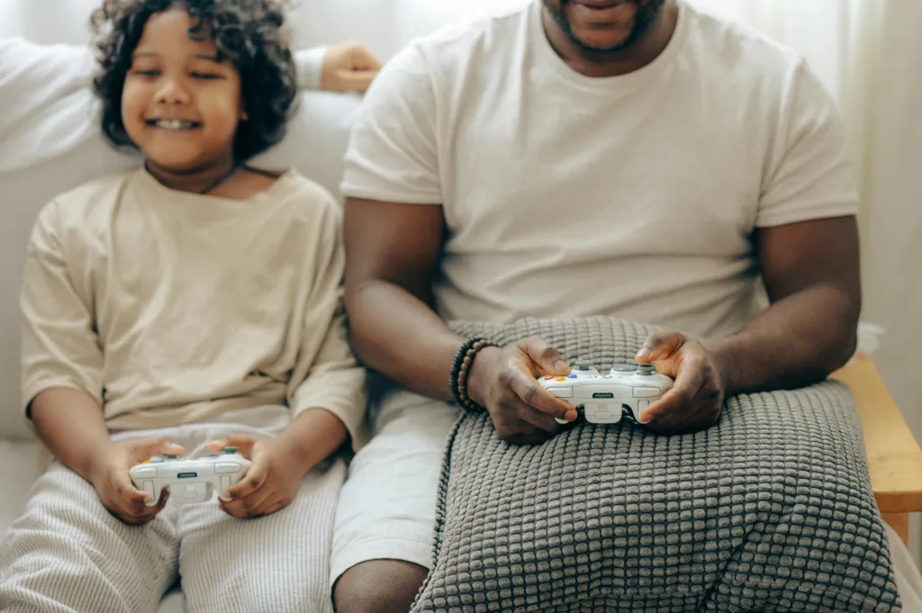 You can play a video game with your son